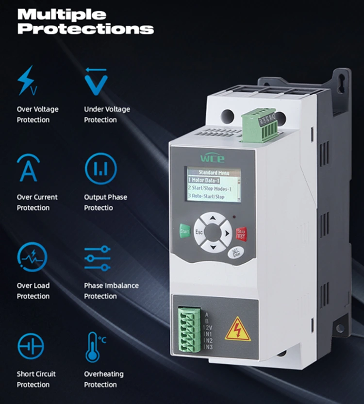Built in Bypass Soft Starter 75kW AC Motor