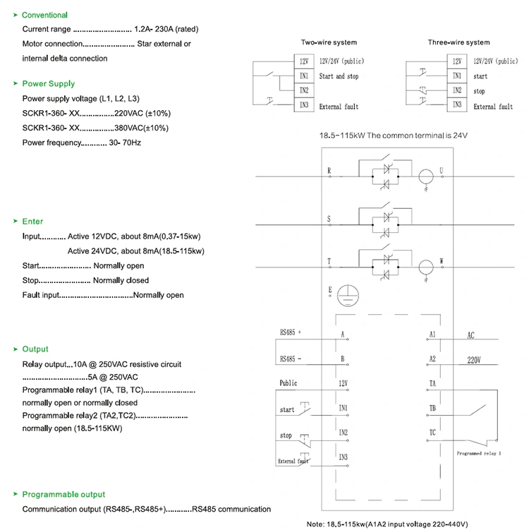 45KW Built in Bypass Soft Starter Farsi